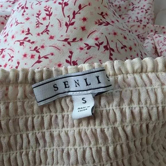 Senlis Floral Leila Midi Skirt Size Small Cottagecore Ruffles - Picture 2 of 7